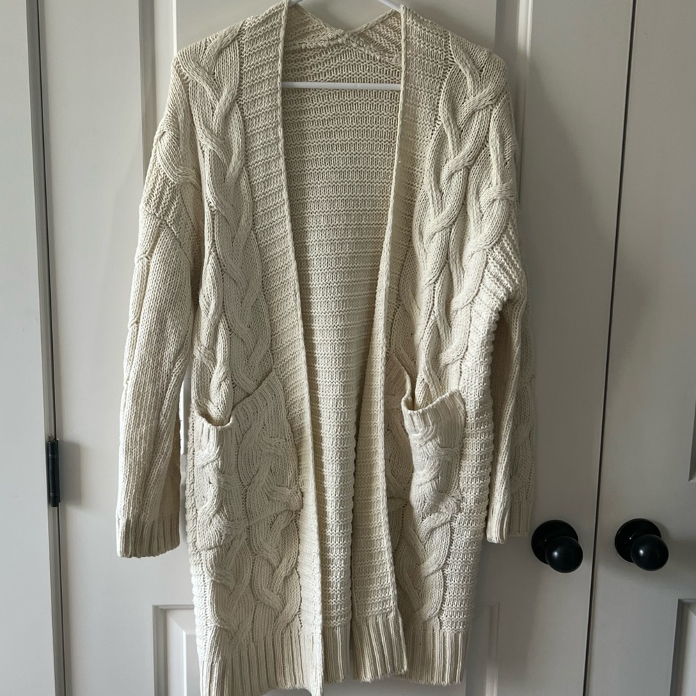 Long Crème Cardigan